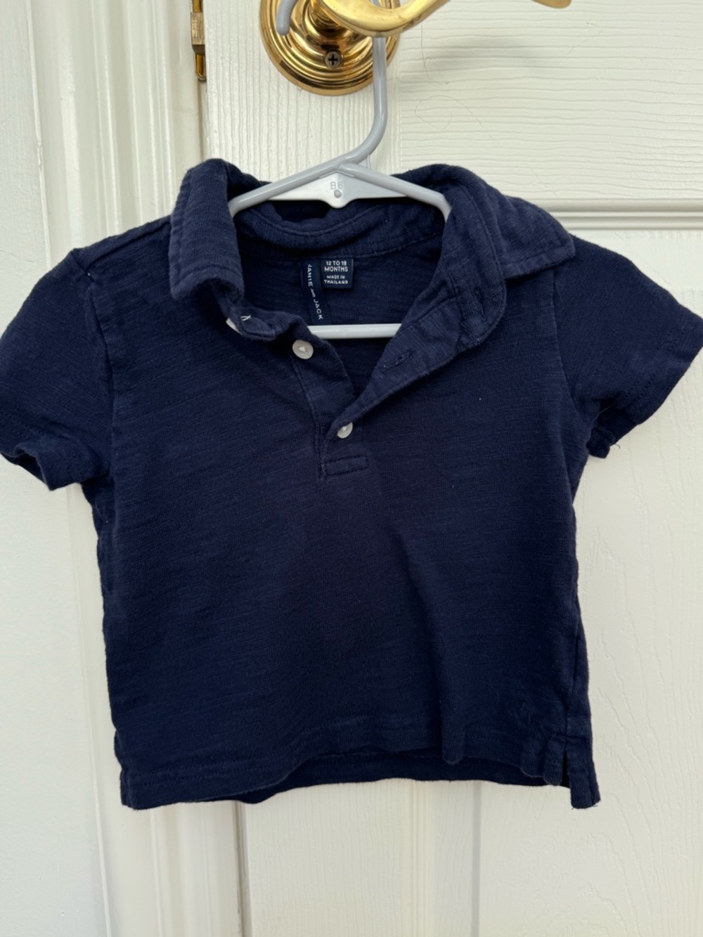 Janie and Jack Navy Blue Short-Sleeve Polo